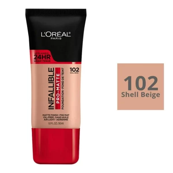 Base de maquillaje L´Oréal Paris Infallible Pro-mate 102 Shell Beige