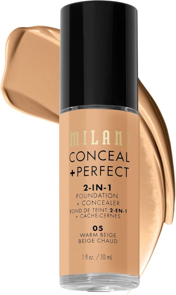 MILANI – Conceal + Perfect 2-in-1 Foundation + Concealer – 05 Warm Beige